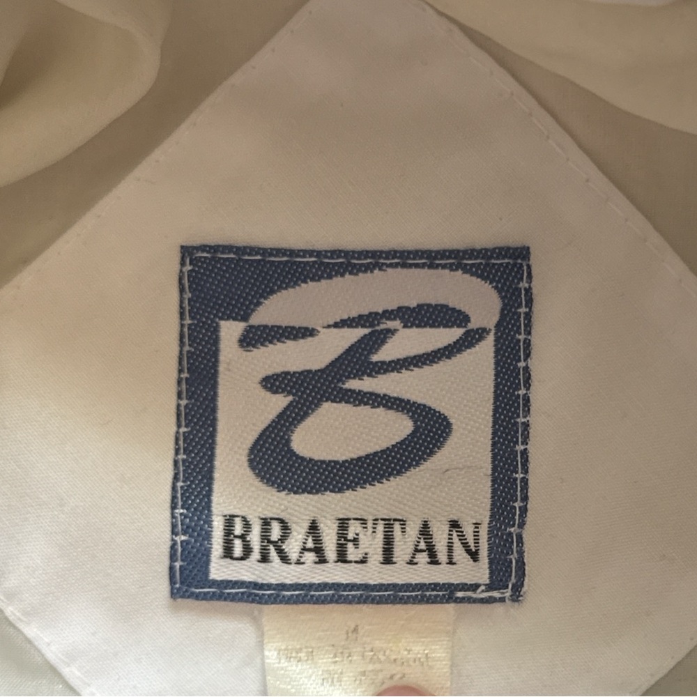 Retro 80’s 90’s Braetan White Jacket with Green Accents - Picture 4 of 4